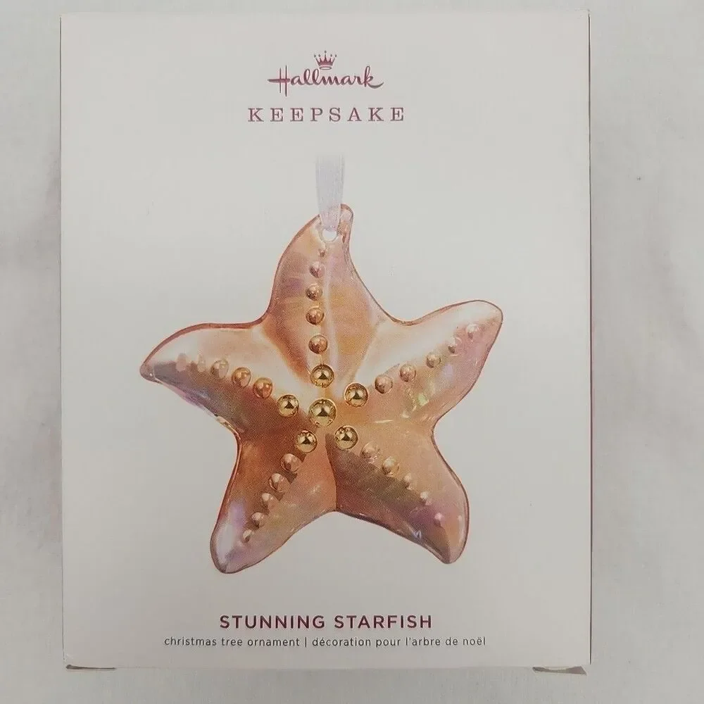 Ornament Hallmark Stunning Starfish Keepsake 2019 Beach Glass Sea Retired NEW